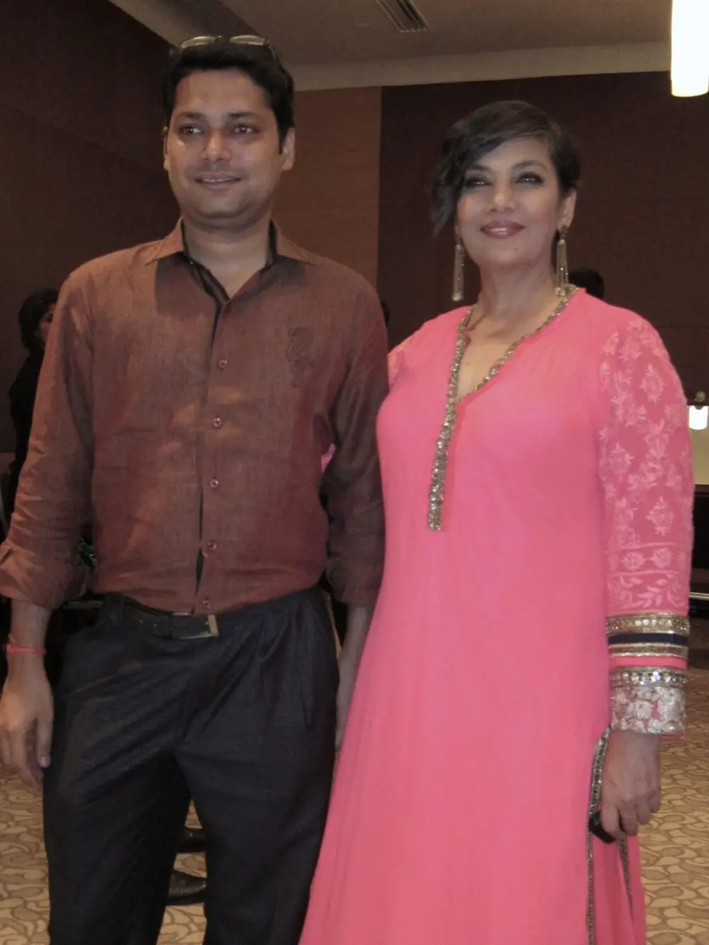 Rahul Agrawal with Shabana Azmi